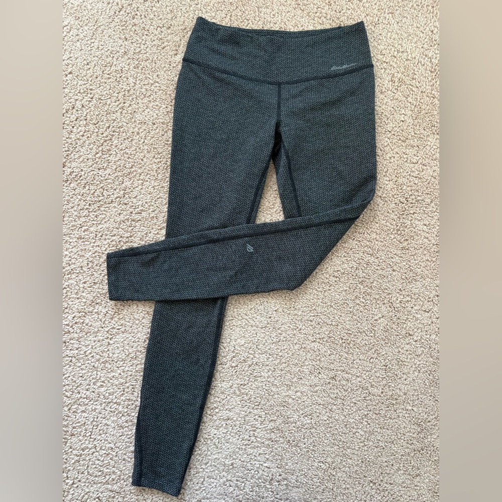 Eddie Bauer Grey Herringbone Leggings Activewear Size Small